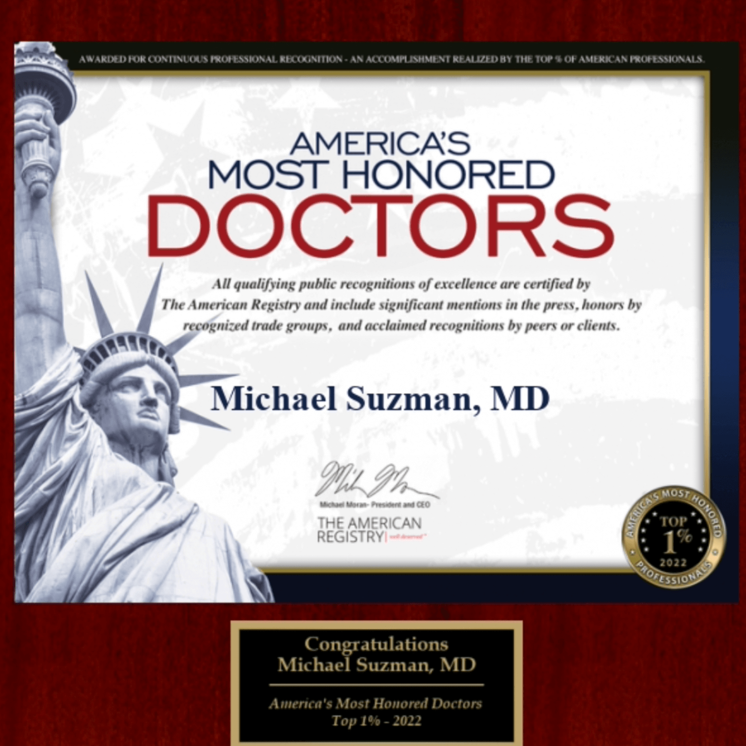 Dr Suzman Honors and Awards